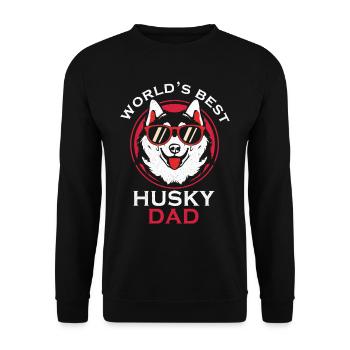 Husky - Unisex Pullover - Schwarz - Vorne - Alina (178cm) & Michal (187cm)