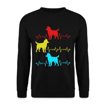 Husky chien chien coiffeur amoureux des chiens amoureux des chiens - Sweat-shirt Unisexe - noir - Devant - Alina (178cm) & Michal (187cm)