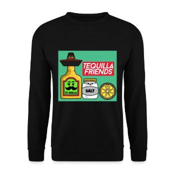 Tequila's friends amis de la tequila - Sweat-shirt Unisexe - noir - Devant - Alina (178cm) & Michal (187cm)