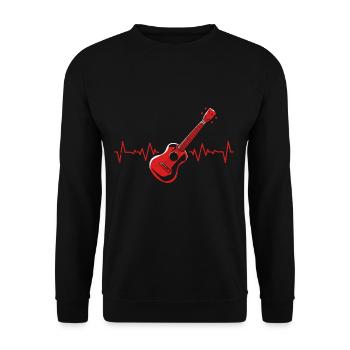 guitar - Unisex Sweatshirt - black - Front - Alina (178cm) & Michal (187cm)