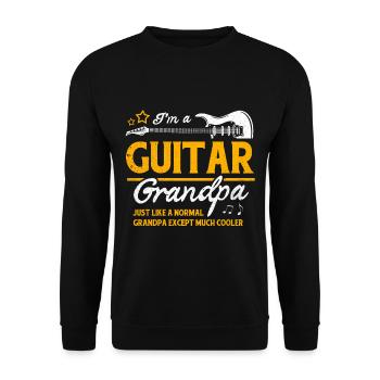 guitar - Unisex Sweatshirt - black - Front - Alina (178cm) & Michal (187cm)