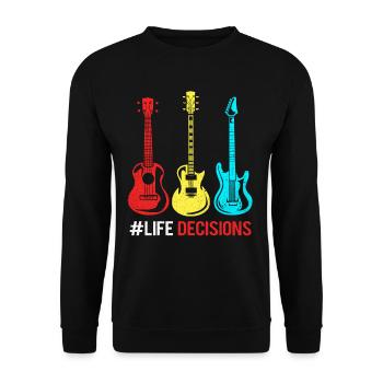 guitar - Unisex Sweatshirt - black - Front - Alina (178cm) & Michal (187cm)