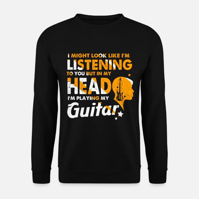 Gitarre - Unisex Pullover - Schwarz