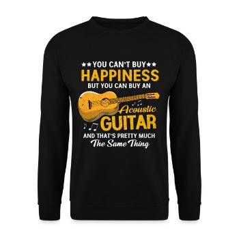guitar - Unisex Sweatshirt - black - Front - Alina (178cm) & Michal (187cm)