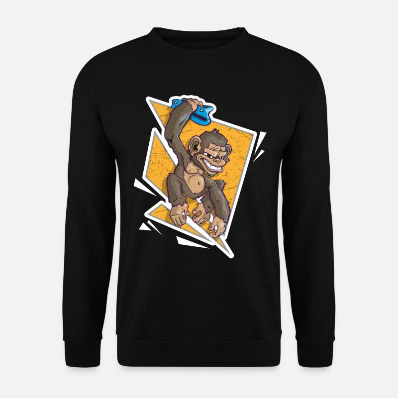 Rocher, singe, escalade, escalade - Sweat-shirt Unisexe - noir