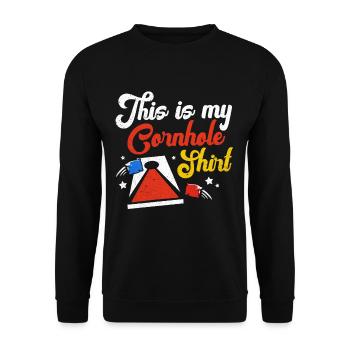 cornhole - Sweat-shirt Unisexe - noir - Devant - Alina (178cm) & Michal (187cm)