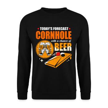 Cornhole - Unisex Pullover - Schwarz - Vorne - Alina (178cm) & Michal (187cm)