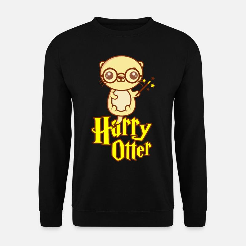 HARRY OTTER Seeotter Geschenk Für Tierpflegerin - Unisex Pullover - Schwarz