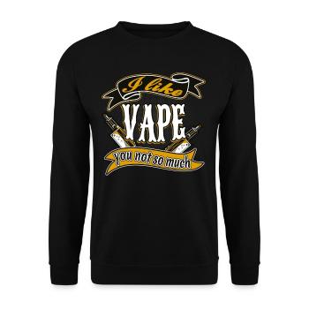 Vape steamer vintage - Sweat-shirt Unisexe - noir - Devant - Alina (178cm) & Michal (187cm)