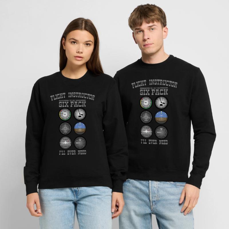 FLIGHT INSTRUCTOR SIXPACK Gift For Flight Instructors Unisex Sweatshirt