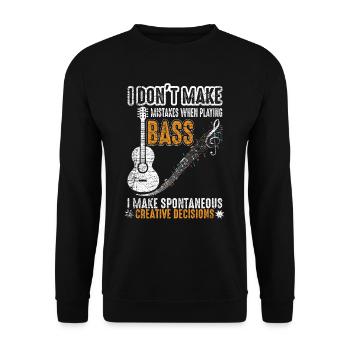 Bassgitarre Kreativ - Unisex Pullover - Schwarz - Vorne - Alina (178cm) & Michal (187cm)