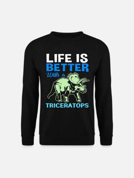 Triceratops - Unisex Sweatshirt - black