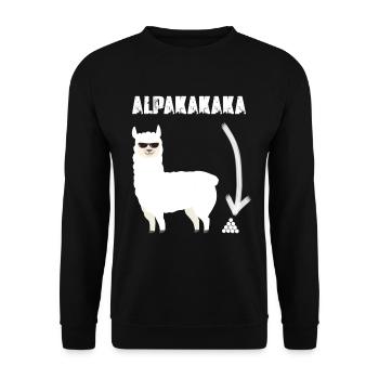 Kaka alpaca - Sweat-shirt Unisexe - noir - Devant - Alina (178cm) & Michal (187cm)