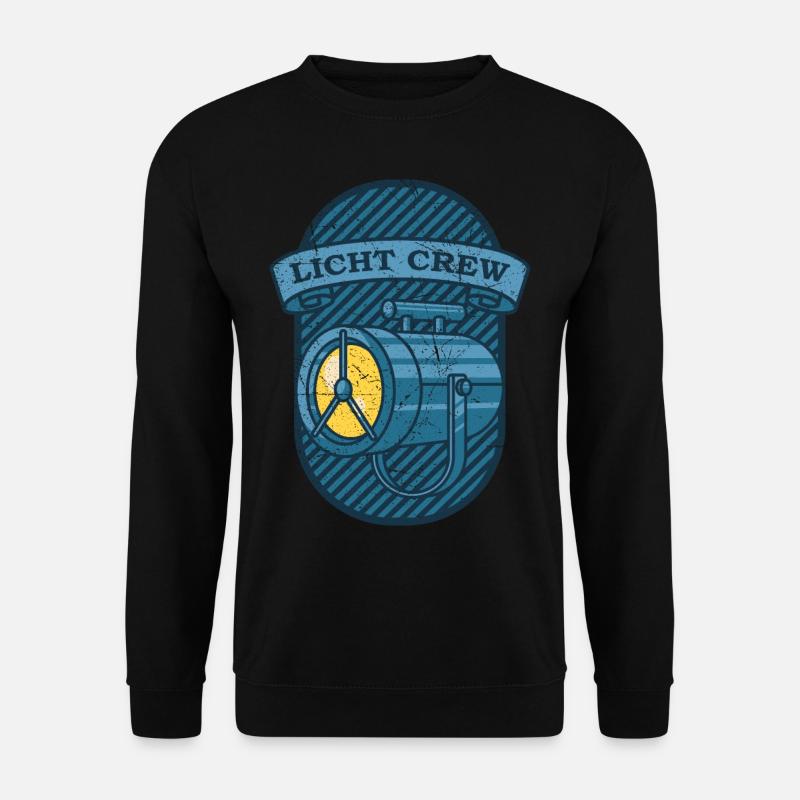 LIGHT CREW Cadeau de technicien en éclairage rétro - Sweat-shirt Unisexe - noir