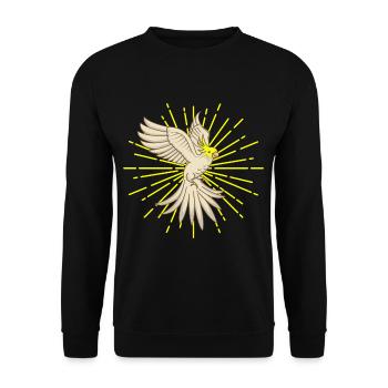 NYMPHENSTTICH IM FLUG Vogel Geschenk - Unisex Pullover - Schwarz - Vorne - Alina (178cm) & Michal (187cm)