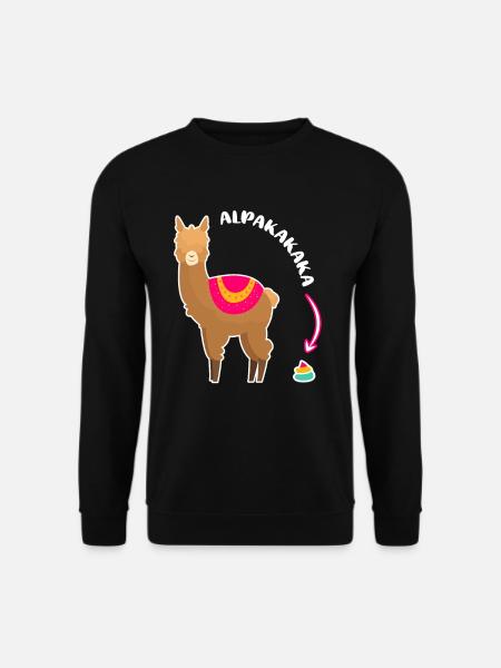 Alpakakaka Alpaka Lama Kaka - Unisex Pullover - Schwarz