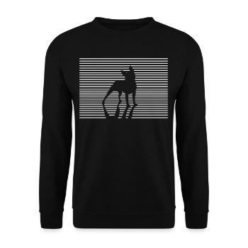 Boston Terrier retro Geschenk Shirt - Unisex Pullover - Schwarz - Vorne - Alina (178cm) & Michal (187cm)