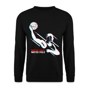 Wasserball - Unisex Pullover - Schwarz - Vorne - Alina (178cm) & Michal (187cm)