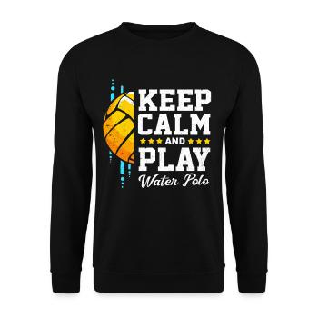 water polo - Unisex Sweatshirt - black - Front - Alina (178cm) & Michal (187cm)