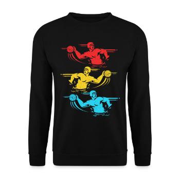 Wasserball - Unisex Pullover - Schwarz - Vorne - Alina (178cm) & Michal (187cm)
