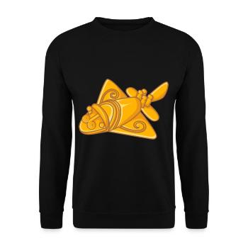 QUIMBAYA PLANE Ancient Astronaut Alien Gift - Unisex Sweatshirt - black - Front - Alina (178cm) & Michal (187cm)