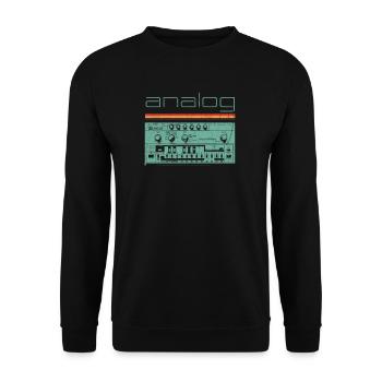 Conception de synthétiseur vintage analogique - Acid Nerd - Sweat-shirt Unisexe - noir - Devant - Alina (178cm) & Michal (187cm)