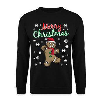 JOYEUX NOEL - Sweat-shirt Unisexe - noir - Devant - Alina (178cm) & Michal (187cm)