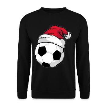 Football Christmas Santa hat - Unisex Sweatshirt - black - Front - Alina (178cm) & Michal (187cm)