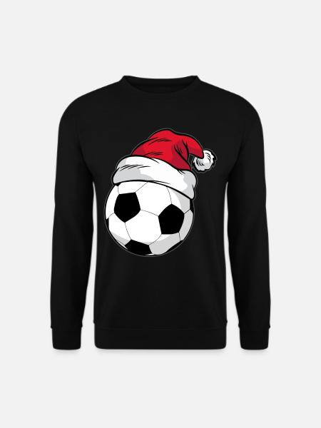 Fußball Weihnachten Weihnachtsmütze - Unisex Pullover - Schwarz