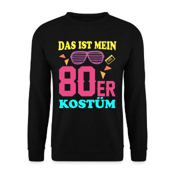 80er Kostüm - Unisex Pullover - Schwarz - Vorne - Alina (178cm) & Michal (187cm)