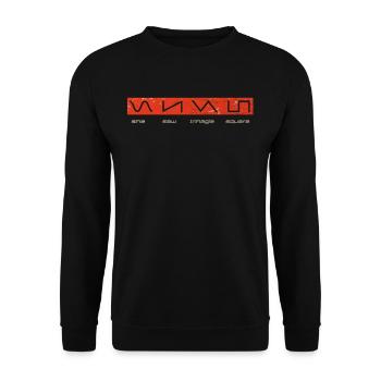 Audio Waveform design - Acid Nerd Synth 80s - Unisex Sweatshirt - black - Front - Alina (178cm) & Michal (187cm)
