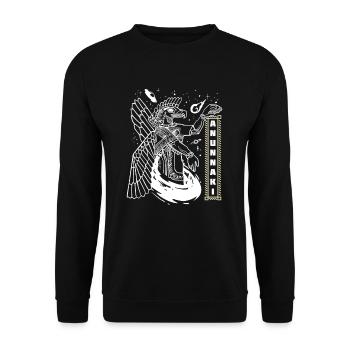 Sumerian Anunnaki Alien Astronauts - Unisex Sweatshirt - black - Front - Alina (178cm) & Michal (187cm)
