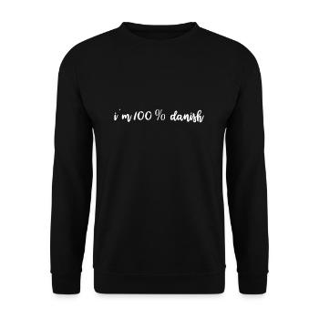 Cadeau d’art danois à 100% - Sweat-shirt Unisexe - noir - Devant - Alina (178cm) & Michal (187cm)