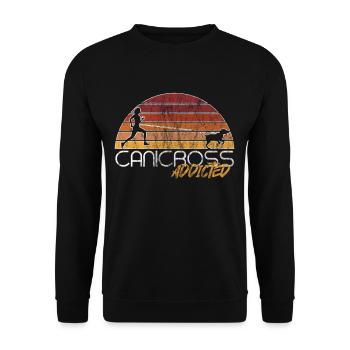 Canicross | Hundesport Fitness Joggen Geschenk - Unisex Pullover - Schwarz - Vorne - Alina (178cm) & Michal (187cm)