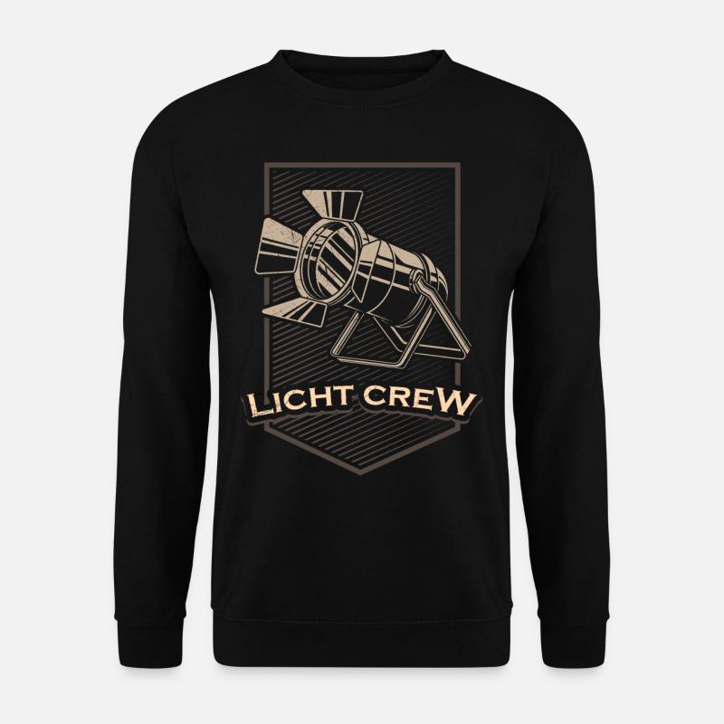 LIGHT CREW Retro Licht Lichttechniker Geschenk - Unisex Pullover - Schwarz