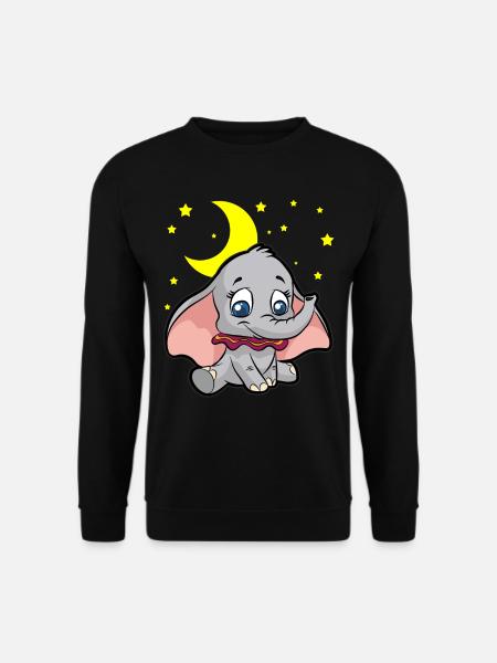 Elephant with ears - Unisex Sweatshirt - black