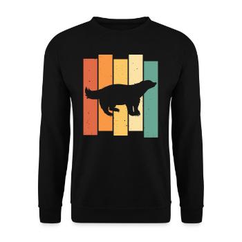 Honigdachs Dachs Marder Lustig Süßer Vintage Retro - Unisex Pullover - Schwarz - Vorne - Alina (178cm) & Michal (187cm)