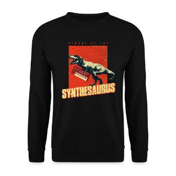 Synthétiseur analogique - Synthétiseur T Rex - Sweat-shirt Unisexe - noir - Devant - Alina (178cm) & Michal (187cm)