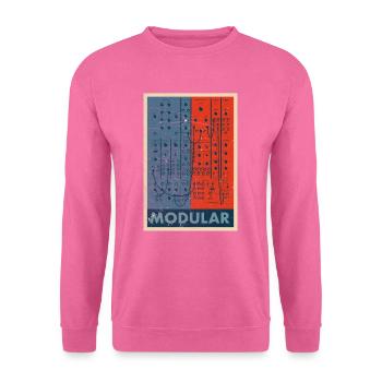 Modular Synthesizer Eurorack Nerd Gear Synth - Unisex Sweatshirt - pink - Front