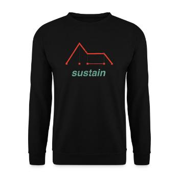 Synthesizer Envelope - ADSR Nerd Analog Sustain - Unisex Sweatshirt - black - Front - Alina (178cm) & Michal (187cm)