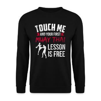 Muay Thai - Unisex Pullover - Schwarz - Vorne - Alina (178cm) & Michal (187cm)