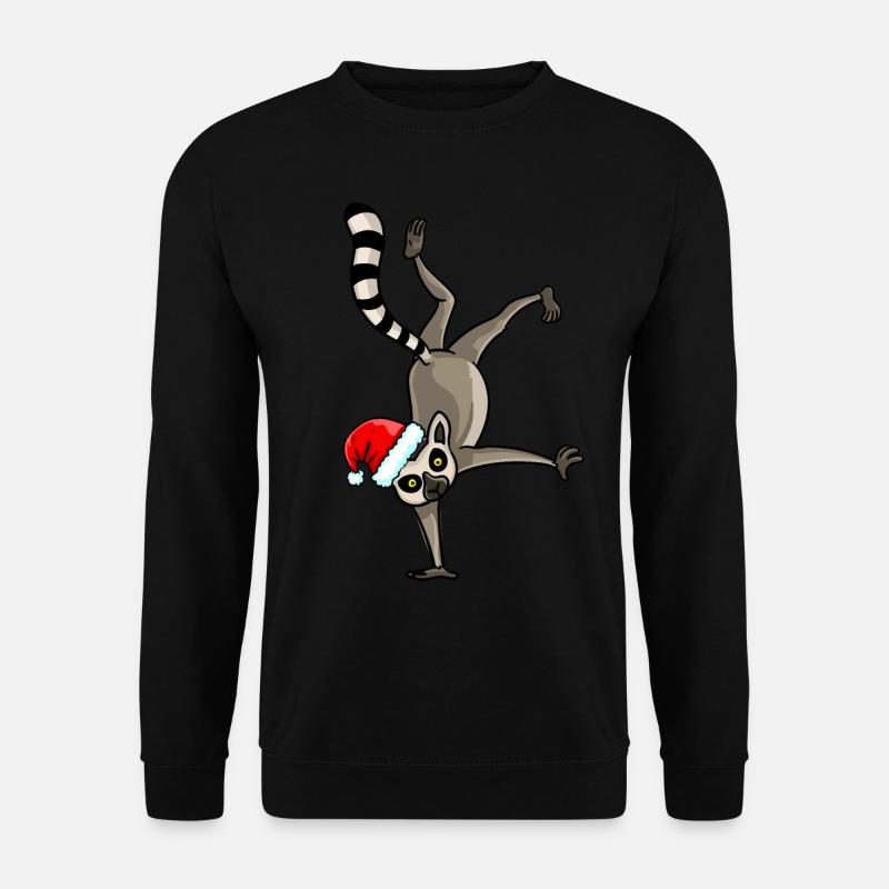 Lemur monkey Funny monkey Christmas - Unisex Sweatshirt - black