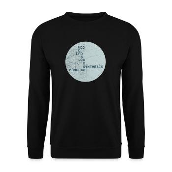 Synthesizer Analog Synth - Acronyms Synth Vintage - Unisex Sweatshirt - black - Front - Alina (178cm) & Michal (187cm)