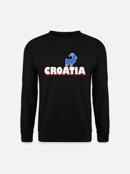 Croatia font with goat - Unisex Sweatshirt - black