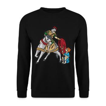 Saint Martin Christian children - Unisex Sweatshirt - black - Front - Alina (178cm) & Michal (187cm)