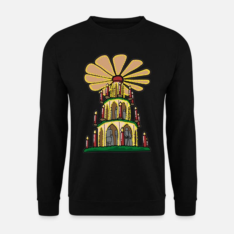 Weihnachtspyramide Erzgebirge Pyramide Weihnachten - Unisex Pullover - Schwarz