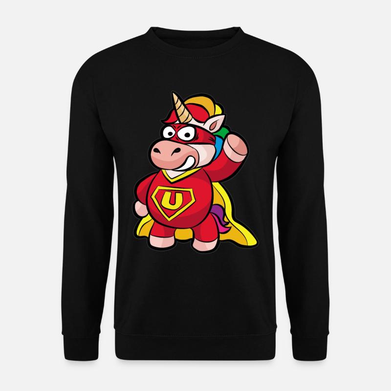 Superheld Einhorn - Unisex Pullover - Schwarz