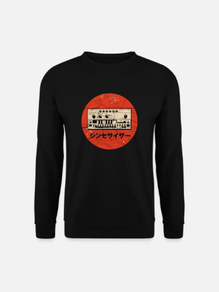 Synthesizer Analog Acid Synth Techno Japanisch - Unisex Pullover - Schwarz