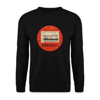 Drum Machine Synthesizer Analog Synth Techno - Unisex Sweatshirt - black - Front - Alina (178cm) & Michal (187cm)