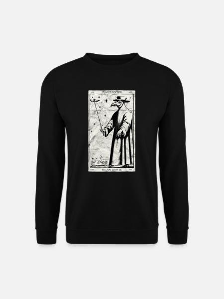 Pest Doktor Okkulter Schwarzer Tod Tarot Karte - Unisex Pullover - Schwarz